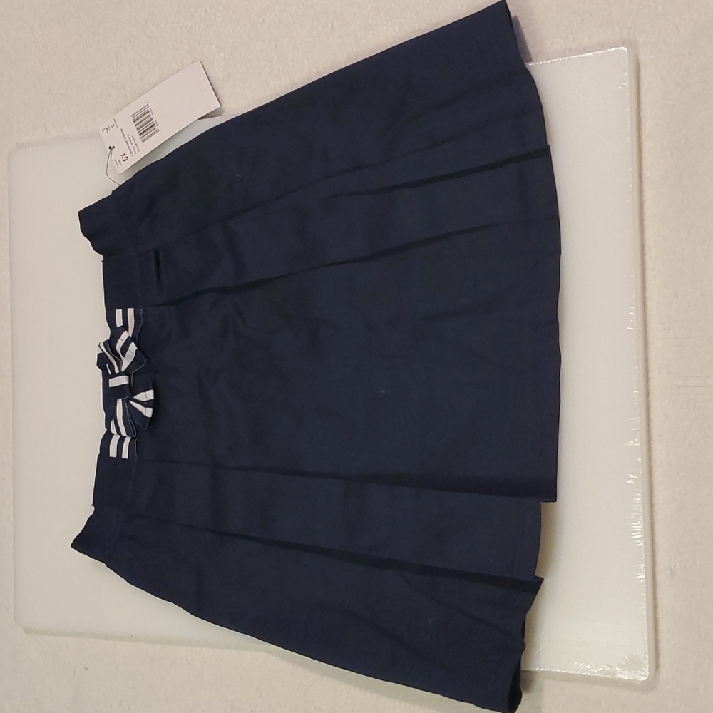 Navy Bow front skort